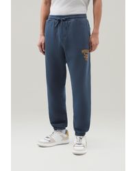 Woolrich - Garment-dyed Sweatpants In Pure Brushed Cotton - Lyst