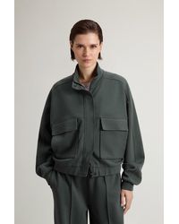 Woolrich - Sudadera Con Cremallera Completa De Mezcla De Algodón Interlock Para Mujer Talla - Lyst