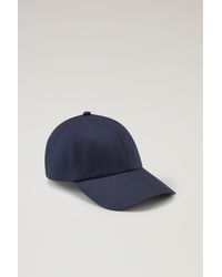 Woolrich - Logo Baseball Cap In Pure Cotton Twill Blue - Lyst
