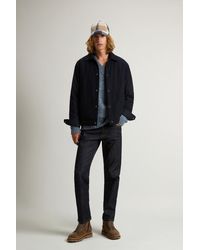 Woolrich - Herren Overshirt Keating Aus Recycelter Italienischer Wollmischung Blau Größe - Lyst