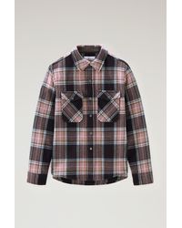 Woolrich - Alaskan Check Overshirt In Recycled Italian Wool Blend - Lyst