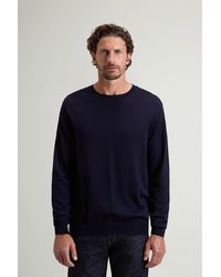 Woolrich - Jersey De Cuello Redondo De Pura Lana Virgen Merina Para Hombre Talla - Lyst