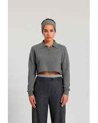 Woolrich - Crop Polo In Virgin Wool Blend With Matching Band - Daniëlle Cathari / - Lyst