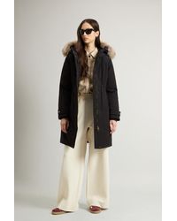 Woolrich - Grace Parka Van Peached Poly Zwart Grootte - Lyst