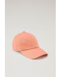Woolrich - Logo Baseball Cap In Pure Cotton Twill Pink - Lyst