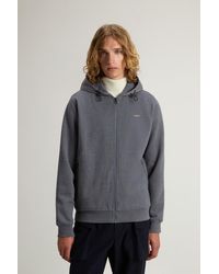 Woolrich - Herren Kapuzenjacke Im Hybrid-Design Aus Reiner Baumwolle Und Nylon Größe - Lyst