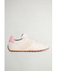 Woolrich - Damen Flat Sneakers Aus Kalbsleder Mit Seitenstreifen Weiß Größe - Lyst
