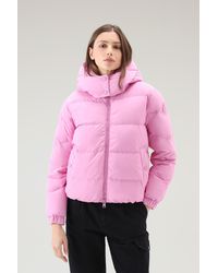 Woolrich - Quilted Down Jacket In Eco Taslan Nylon With Detachable Hood - Lyst
