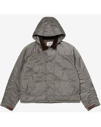 Woolrich - Fishing Jacke Aus Satiniertem Gewebe Mit Abnehmbarer Kapuze Grün Größe - Lyst
