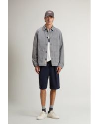 Woolrich - Chore-Overhemdjack Van Gabardine Van Zuiver Gecoat Katoen Grootte - Lyst