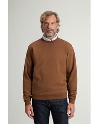 Woolrich - Sudadera De Cuello Redondo De Mezcla De Algodón Con Estampado Para Hombre Talla - Lyst