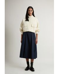 Woolrich - Rok Van Popeline Van Puur Katoen Blauw Grootte - Lyst