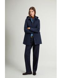 Woolrich - Abrigo De Light Stretch Con Capucha Extraíble Para Mujer Talla - Lyst