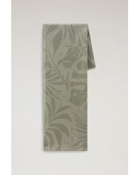 Woolrich - Garment-dyed Printed Bandana In Pure Cotton Green - Lyst