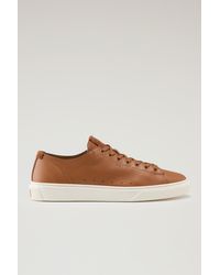 Woolrich - Cloud Court Sneakers In Tumbled Leather - Lyst