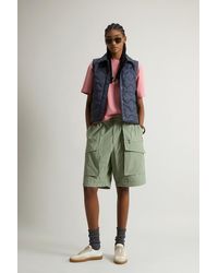 Woolrich - Damen Steppweste Heritage Aus Mikrofaser Blau Größe - Lyst