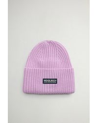 Woolrich - Gorro De Pura Lana Virgen Merina Acanalada Para Mujer Talla - Lyst