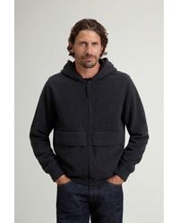 Woolrich - Sudadera De Mezcla De Lana Y Algodón Con Capucha Y Cremallera Completa Para Hombre Talla - Lyst
