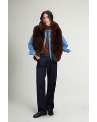 Woolrich - Chaleco Híbrido De Pelo Sintético Y Nailon Acolchado Para Mujer Talla - Lyst
