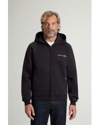 Woolrich - Sudadera De Mezcla De Algodón Con Capucha Y Cremallera Completa Para Hombre Talla - Lyst