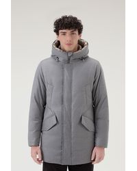Woolrich - Parka In Italian Wool And Silk Blend Crafted With A Loro Piana Fabric - Lyst