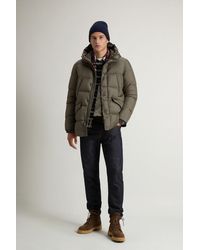 Woolrich - Cloud-Parka Van Microvezel Groen Grootte - Lyst
