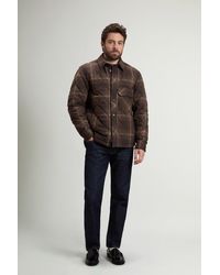 Woolrich - Chaqueta Camisera Acolchada De Mezcla De Lana A Cuadros Para Hombre Talla - Lyst