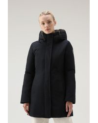 Woolrich - Boulder Parka In Ramar Cloth With Hood And Detachable Faux Fur Trim - Lyst