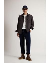 Woolrich - Herren Flanell-Overshirt Oxbow Aus Wollmischung Mit Plaidmuster Braun Größe - Lyst
