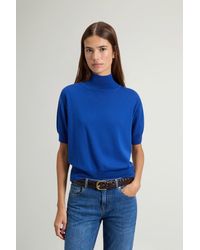 Woolrich - Camiseta De Punto De Pura Lana Virgen Merina Con Cuello Alto Para Mujer Talla - Lyst