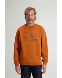 Woolrich - Sudadera De Cuello Redondo De Mezcla De Algodón Con Estampado Para Hombre Talla - Lyst