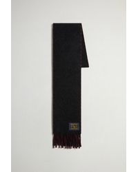Woolrich - Damen Doubleface-Schal Aus Einer Schurwoll-Alpaka-Mohair-Mischung Schwarz Größe - Lyst