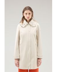 Woolrich - High Tech Nylon Trench Coat With Detachable Hood - Lyst
