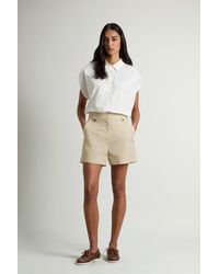 Woolrich - Korte Broek Van Popeline Van Puur Katoen Grootte - Lyst