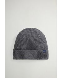 Woolrich - Gorro De Lana Virgen Y Cachemira Acanalado Para Hombre Talla - Lyst