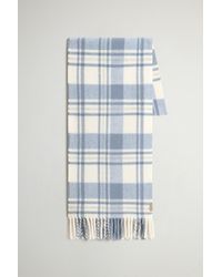 Woolrich - Sjaal Van Zuivere Wol Met Geruit Patroon Blauw Grootte - Lyst