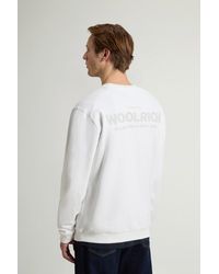 Woolrich - Sweat-Shirt À Col Rond En Pur Coton Avec Grand Logo Au Dos Pour Homme Couleur Taille - Lyst