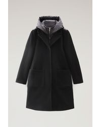Woolrich - Kuna Parka In Wool And Cashmere Blend Black - Lyst