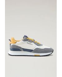 Woolrich - Retro Leather Sneakers With Nylon Details - Lyst