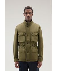 Woolrich - Field Jacket In Cotton-linen Blend - Lyst