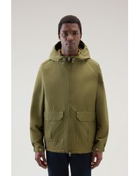 Woolrich - Cruiser Jacket In Ramar Cloth With Hood - Lyst