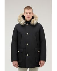 Woolrich - Arctic Parka In Ramar Cloth With Detachable Fur Trim Green - Lyst