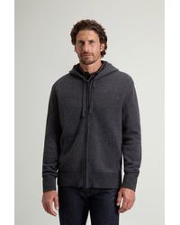 Woolrich - Cárdigan Con Cremallera Completa De Pura Lana Virgen Con Capucha Para Hombre Talla - Lyst