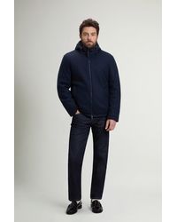 Woolrich - Chaqueta Pacific De Mezcla De Lana Acolchada Con Capucha De Nailon Para Hombre Talla - Lyst