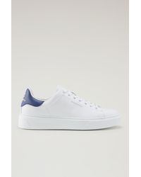 Woolrich - Classic Court Sneakers In Leather With Contrasting Patch - Lyst