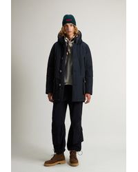 Woolrich - Arctic Parka Van Ramar Cloth Blauw Grootte - Lyst