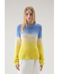 Woolrich - Garment-dyed Crewneck Sweater In Pure Cotton - Lyst