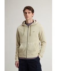 Woolrich - Sudadera Con Capucha De Puro Algodón Teñida En Prenda Para Hombre Talla - Lyst