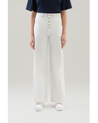 Woolrich - Garment-dyed Stretch Cotton Twill Pants - Lyst