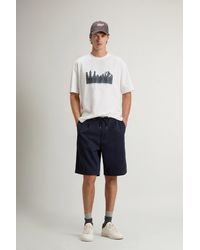 Woolrich - Short Milton Teint En Pièce En Lin Et Coton Pour Homme Couleur Taille - Lyst
